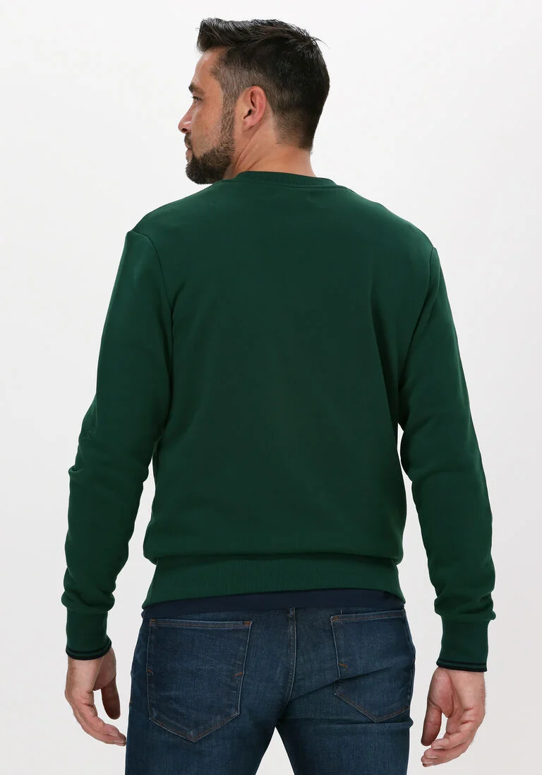 FRED PERRY groene fred perry trui crew neck sweatshirt
