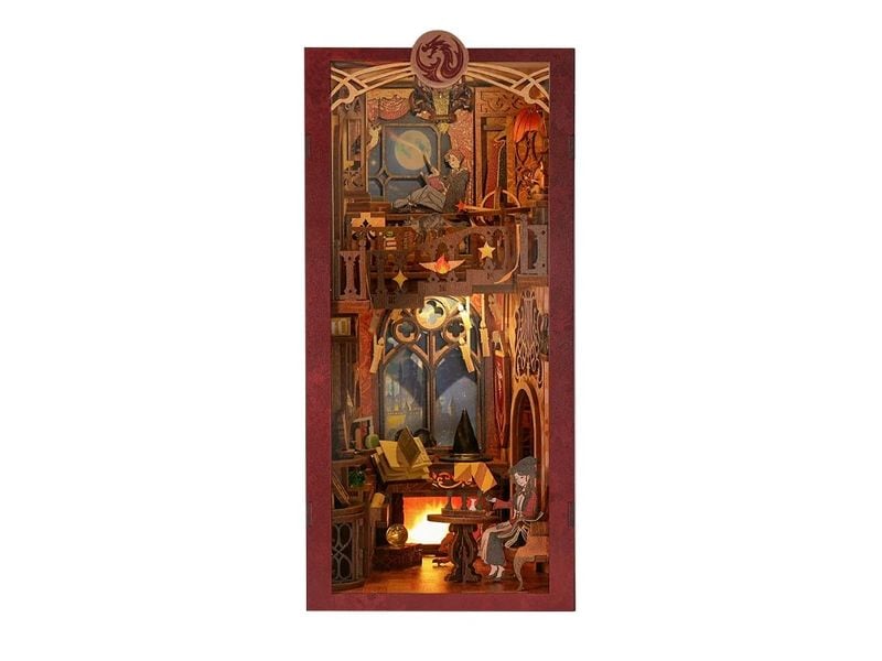 Cutebee Bausatz Flame Common Room 3D-Modell aus lasergeschnittenen Holzteilen