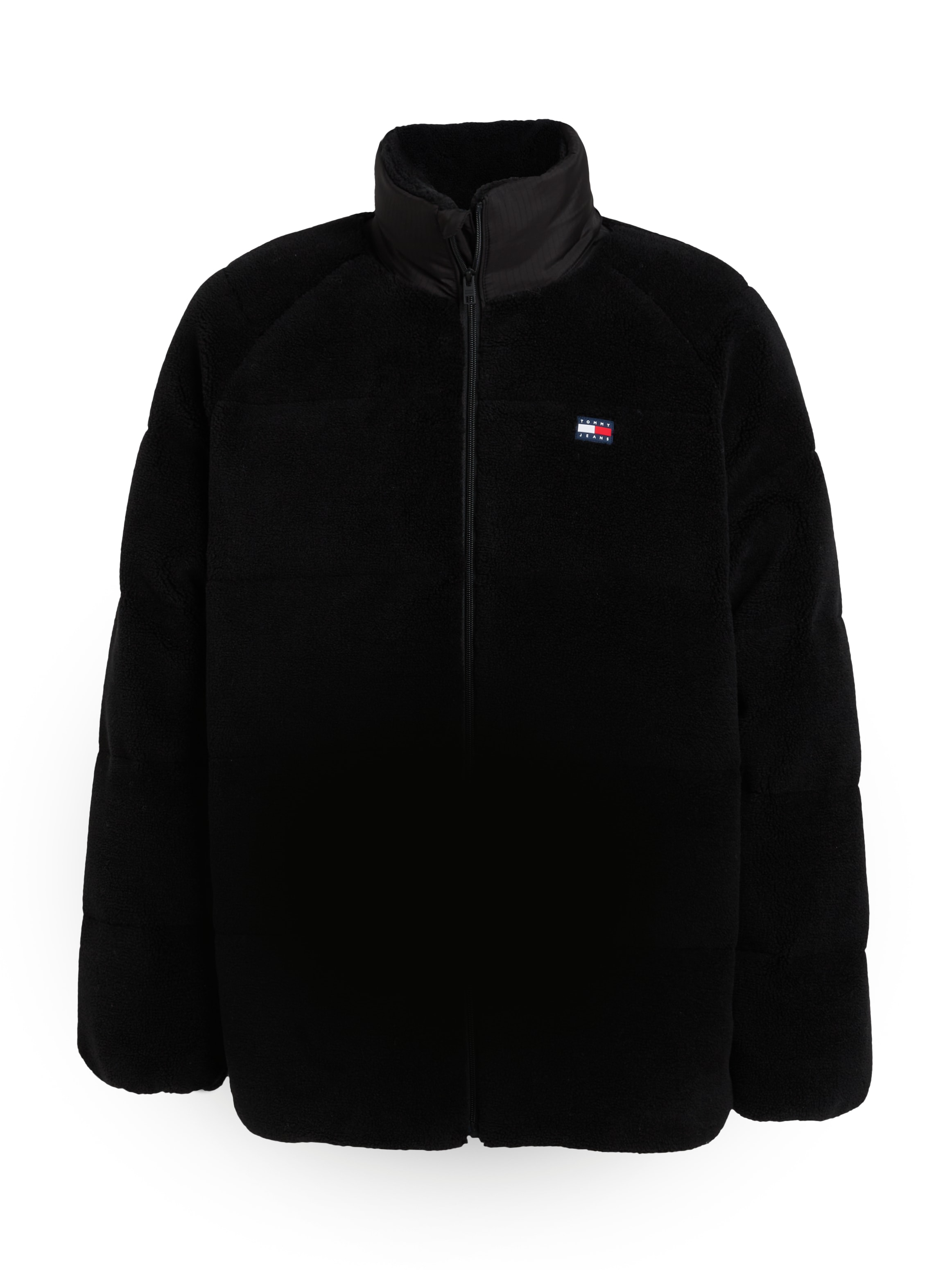 Tommy Jeans Fleecejacke »TJM POLY TEDDY PUFFER EXT« besticktes Markenlogo auf Brusthöhe