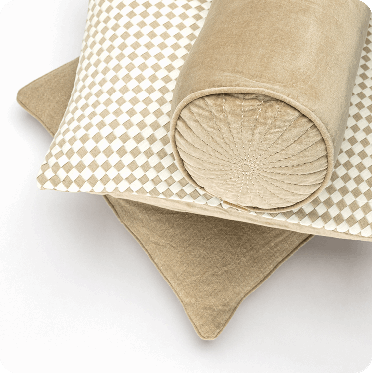 Kussen linnen Washed mocca