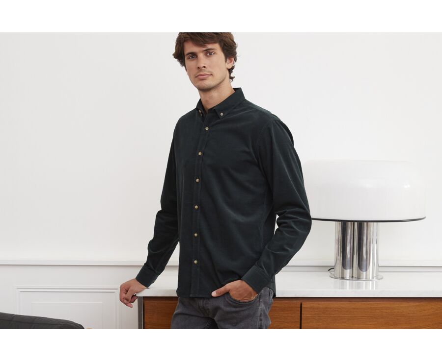 Chemise en velours Vert foncé - WAYNE