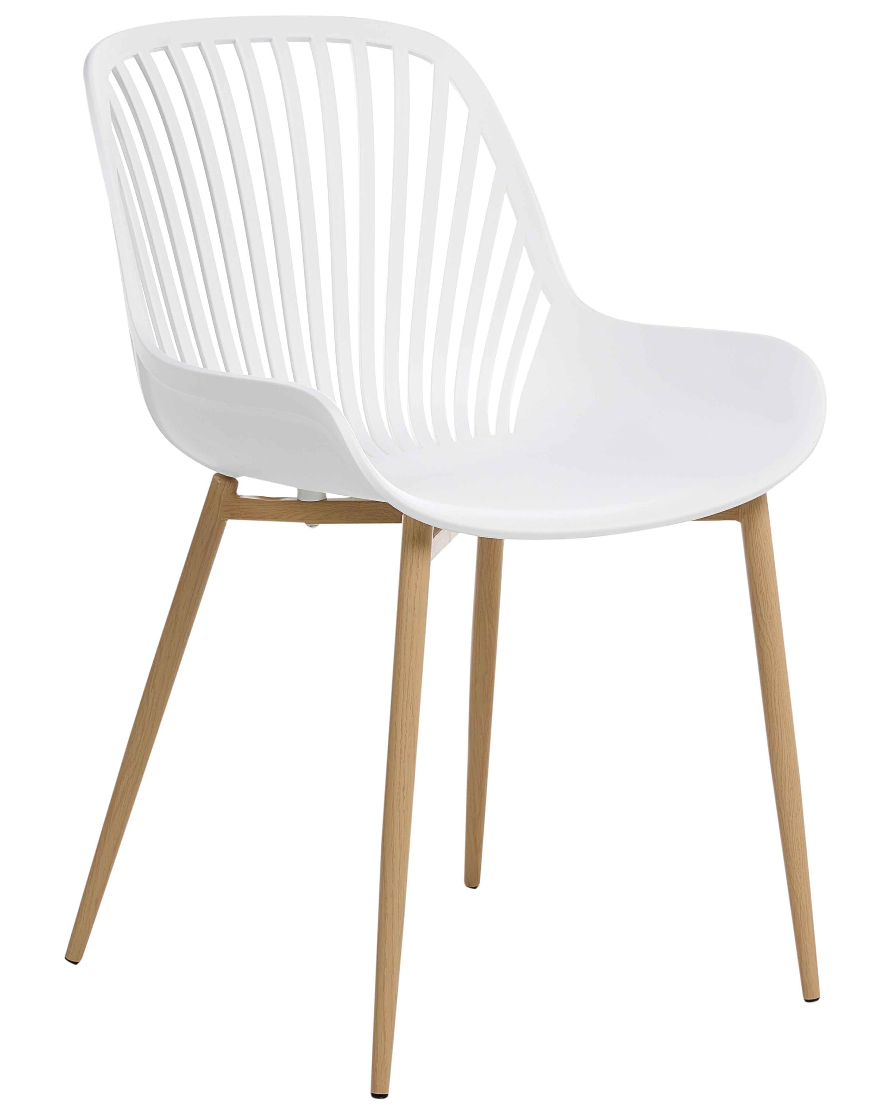 Set van 4 eetkamerstoelen KLEVE Wit