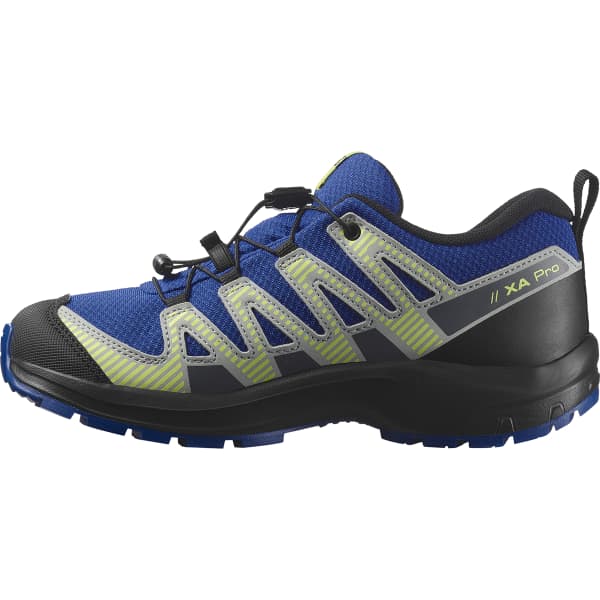 Chaussure trail SALOMON XA PRO V8 WP J NAUTICAL BLUE/BLACK/SHARP GREEN
