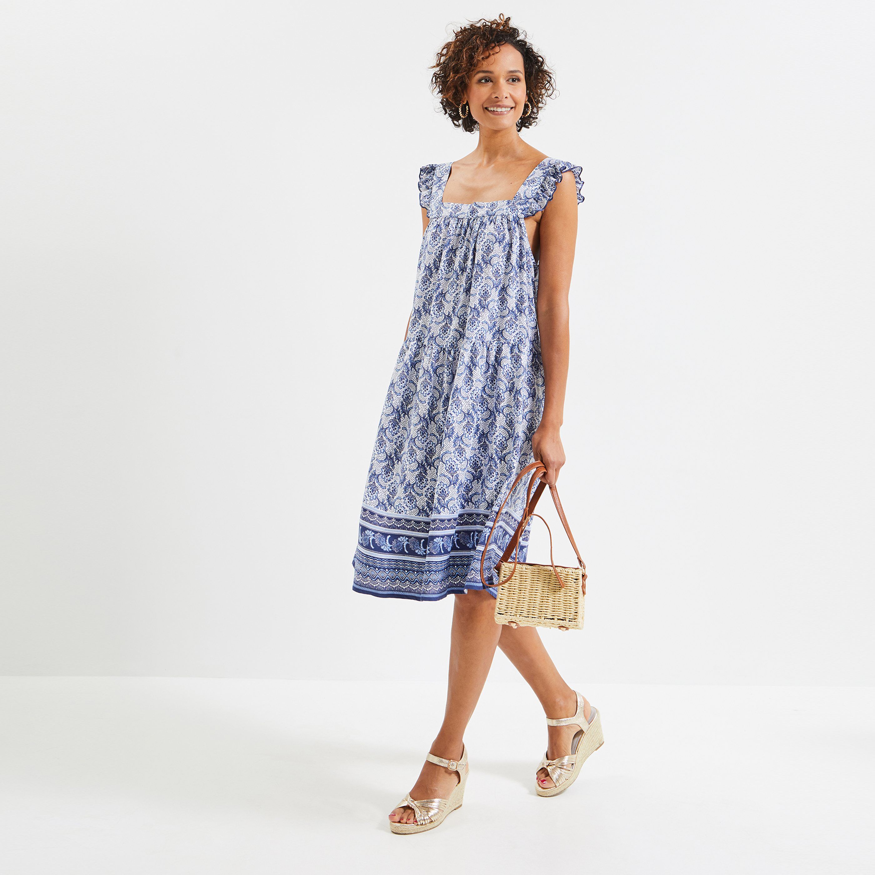 Robe imprimée femme - MARINE