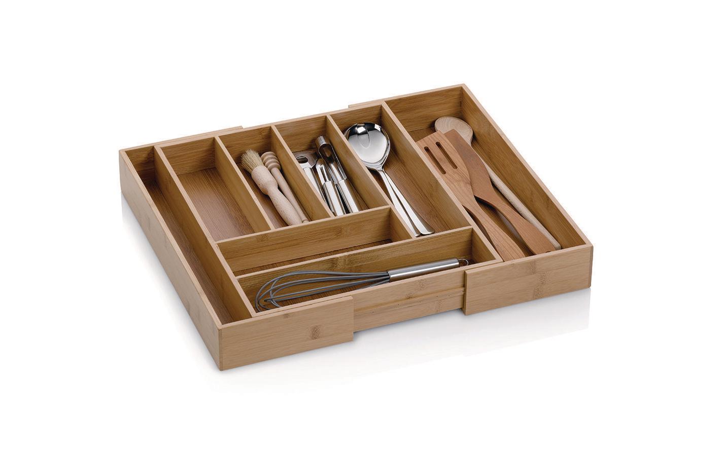 Besteckkasten Kalma BraunBesteckablage aus Bambus