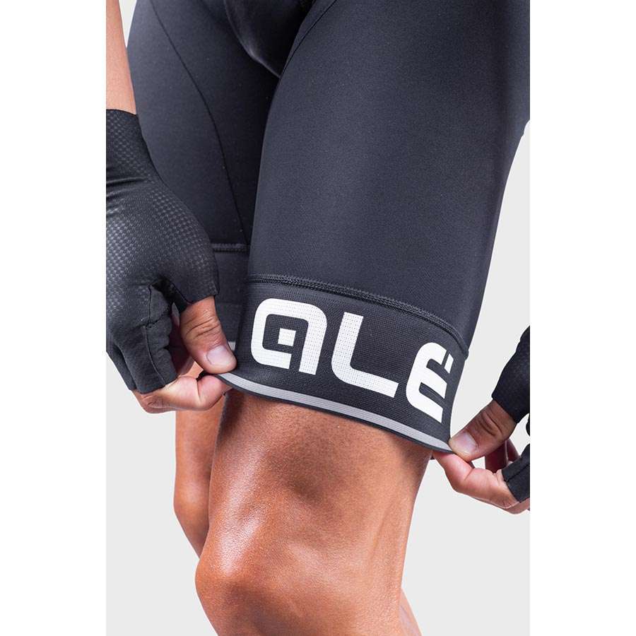 Ale Solid Corsa Fietsbroek Kort Zwart/Wit Heren