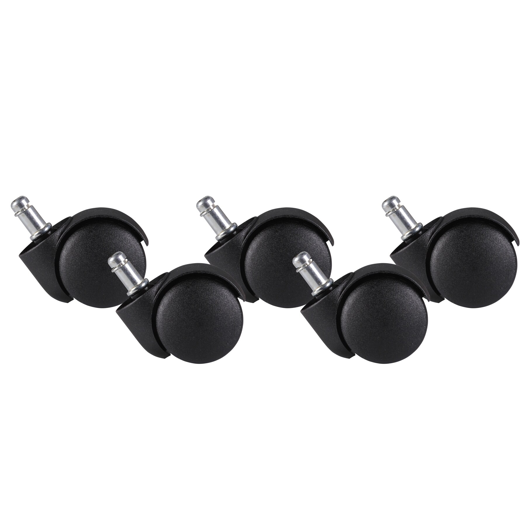 KADIMA DESIGN Premium Teppichbodenrollen: 5er Set, strapazierfähiger Kunststoff, für 11mm PIN-Durchmesser, 50 mm Rollendurchmesser.