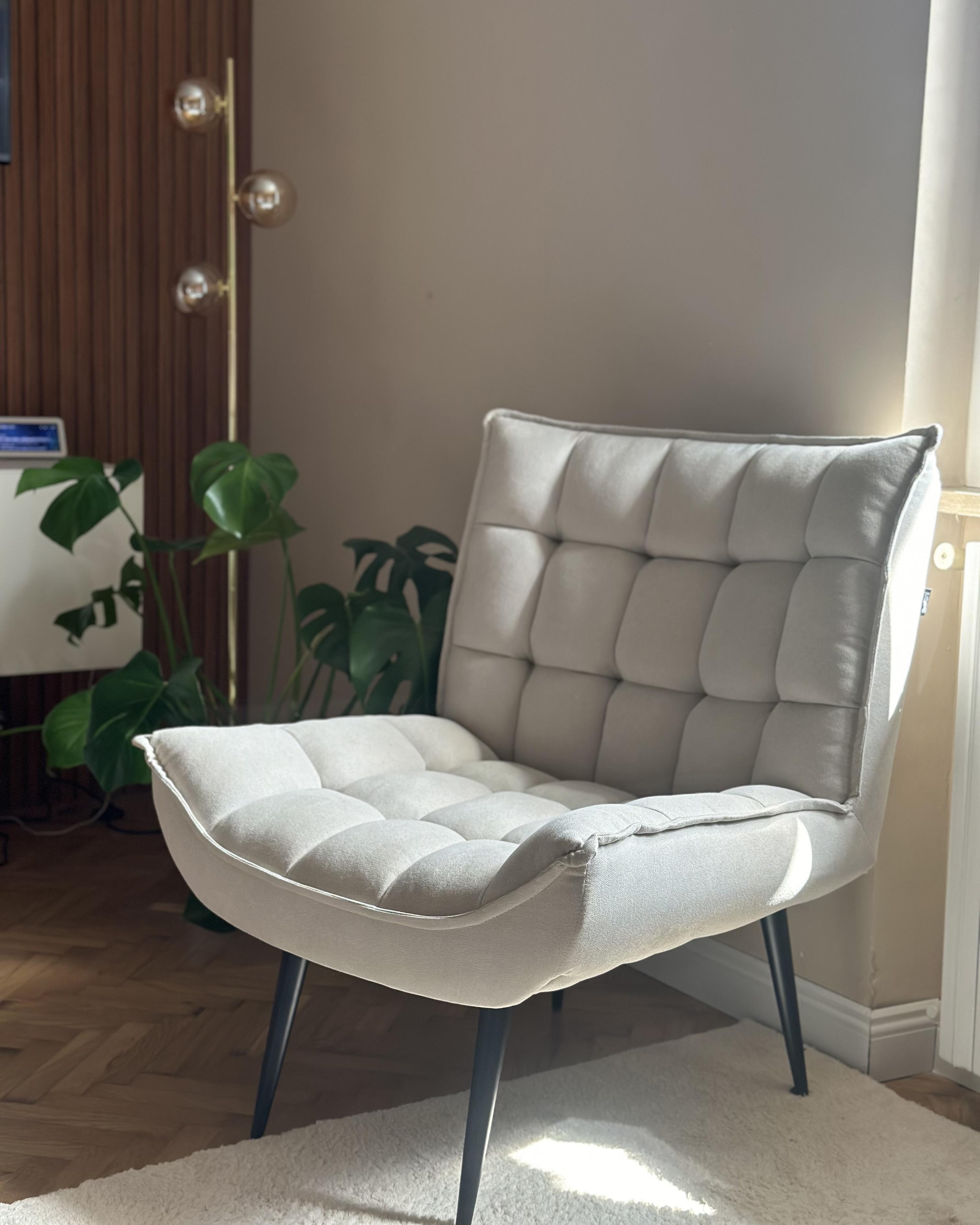 Fauteuil ALVESTA Stof Lichtbeige