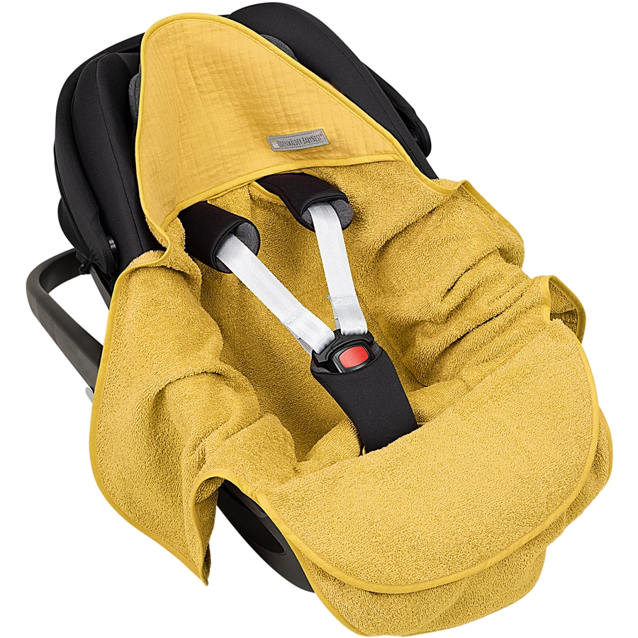 odenwälder Frottee-Einschlagdecke mustard