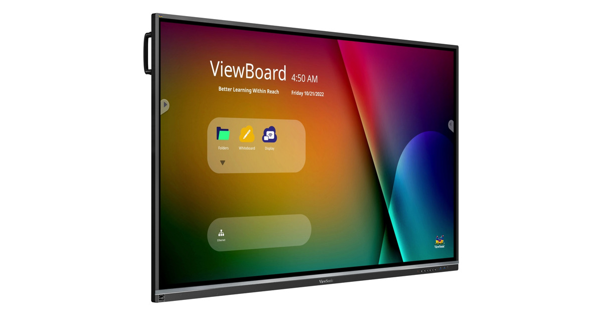 ViewSonicViewBoard IFP7550-5F 75” 4K Interactive Display  (Zwart, 3x HDMI-in, 1x HDMI-out, USB-A, USB-C, Touch)
