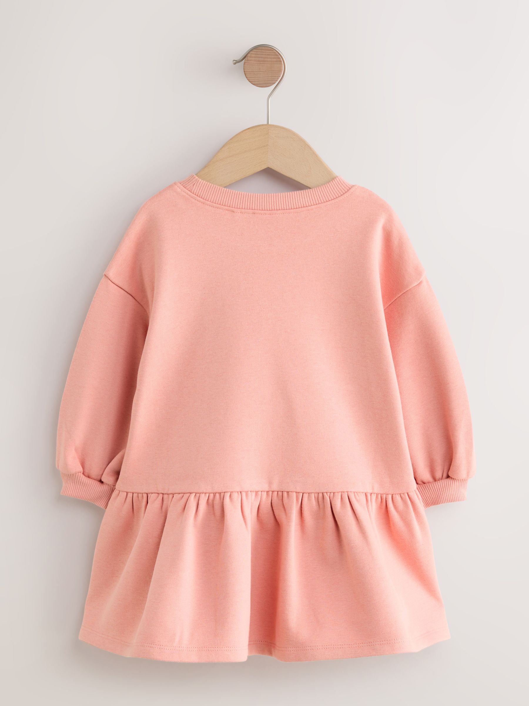 Roze met elfjes - Sweaterjurk met verlaagde taille (3mnd-7jr)