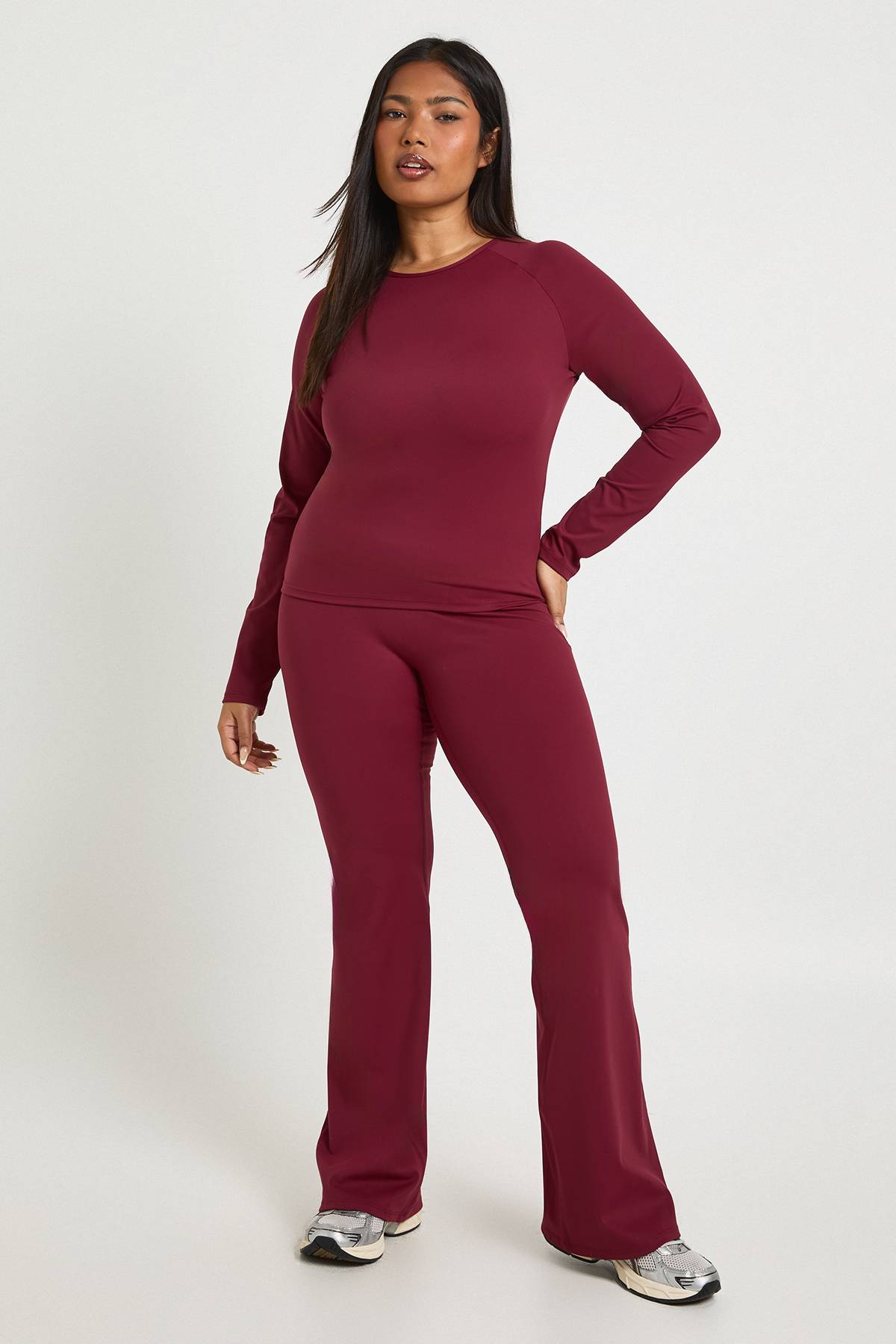 boohoo Plus legging évasé à taille haute ultra doux
