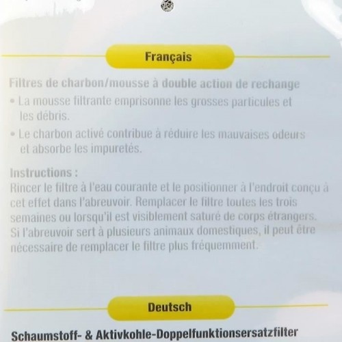 Filtro de substituição para bebedouro Catit Compact White Cat.