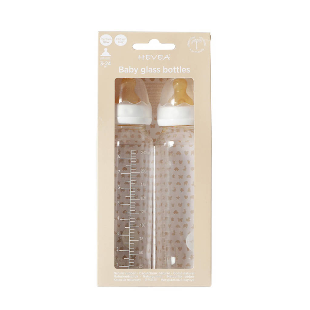 Baby glass bottle 240ml - 2 pack