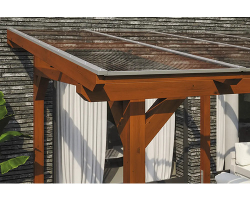 SKAN HOLZ Siena terrasoverkapping 434x250 cm walnoot