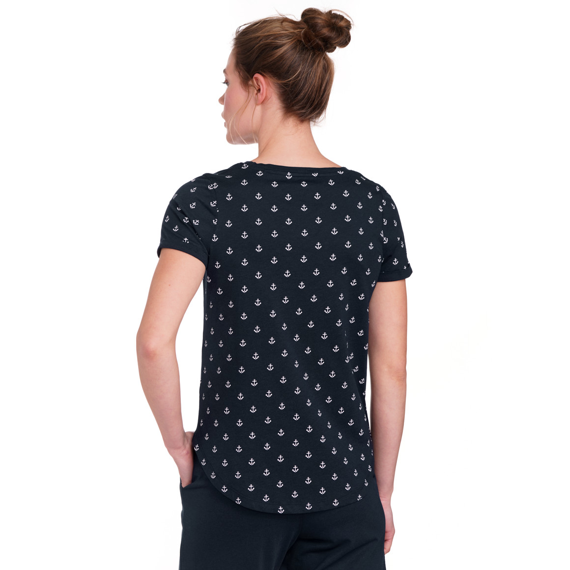 Gina Benotti Damen Schlafshirt im maritimen Look dunkelblau