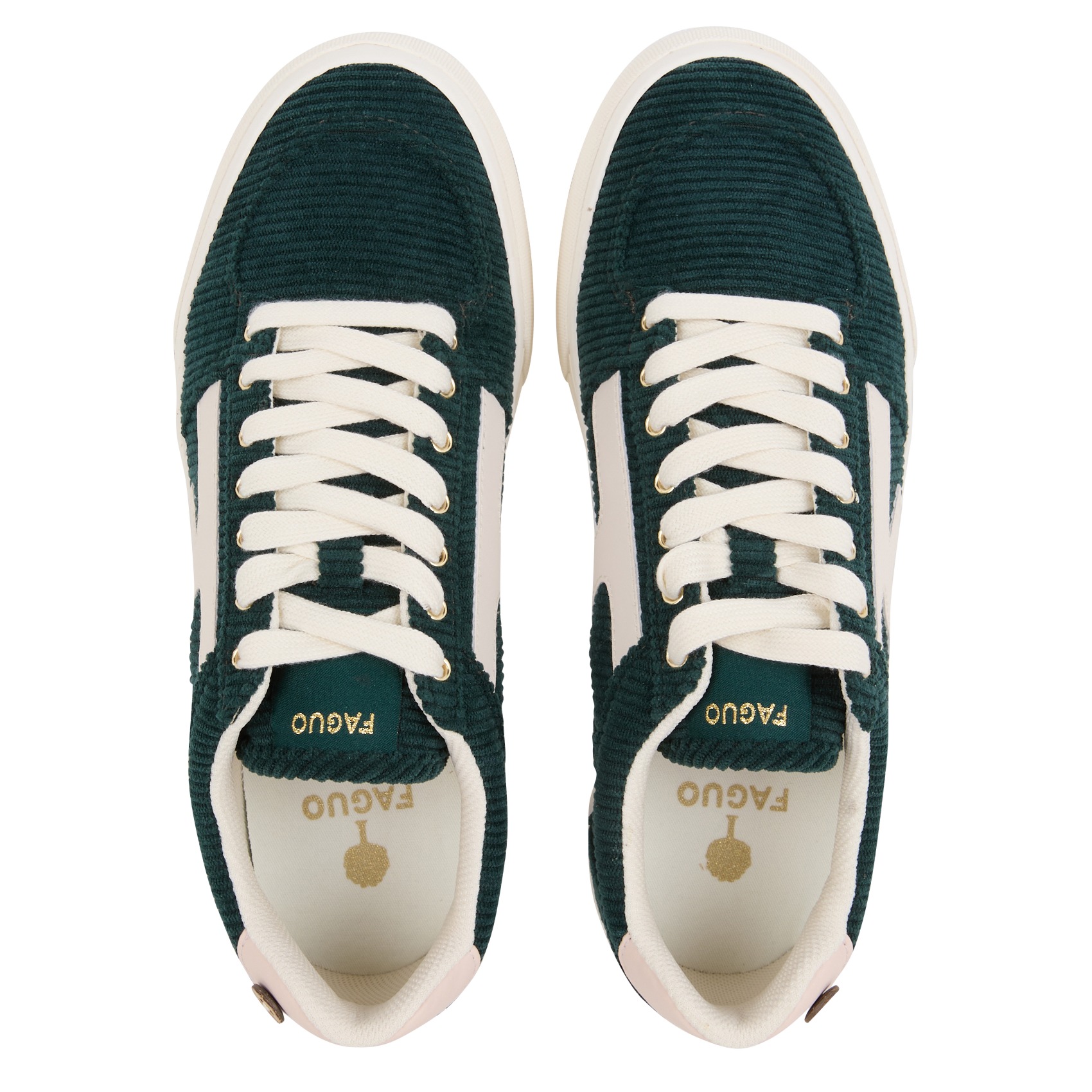Baskets basses en cuir velours | Vert