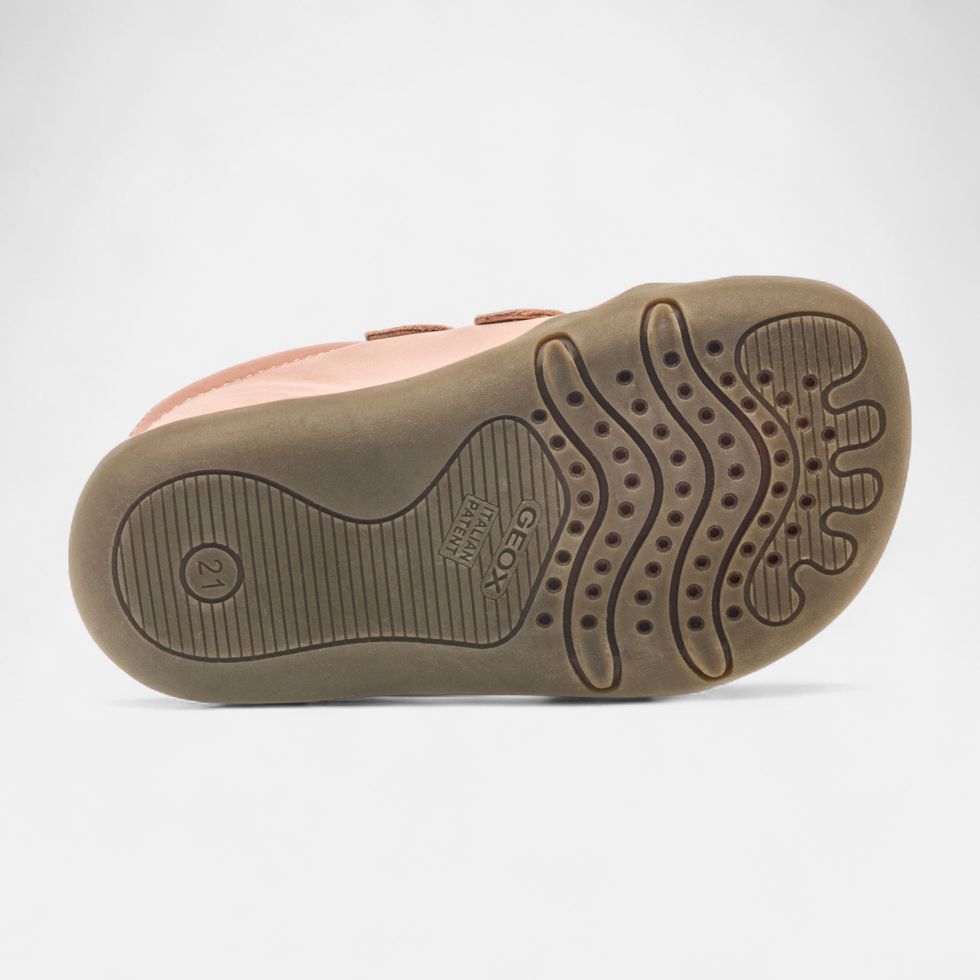 Baskets hautes Bébé fille en cuir rose
