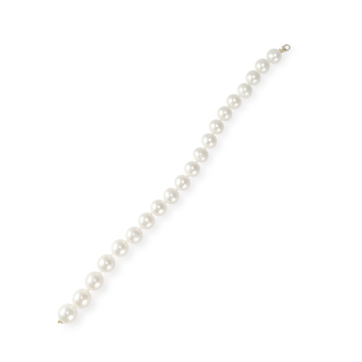 Bracelet perles d'occasion or 750 jaune 19,5 cm