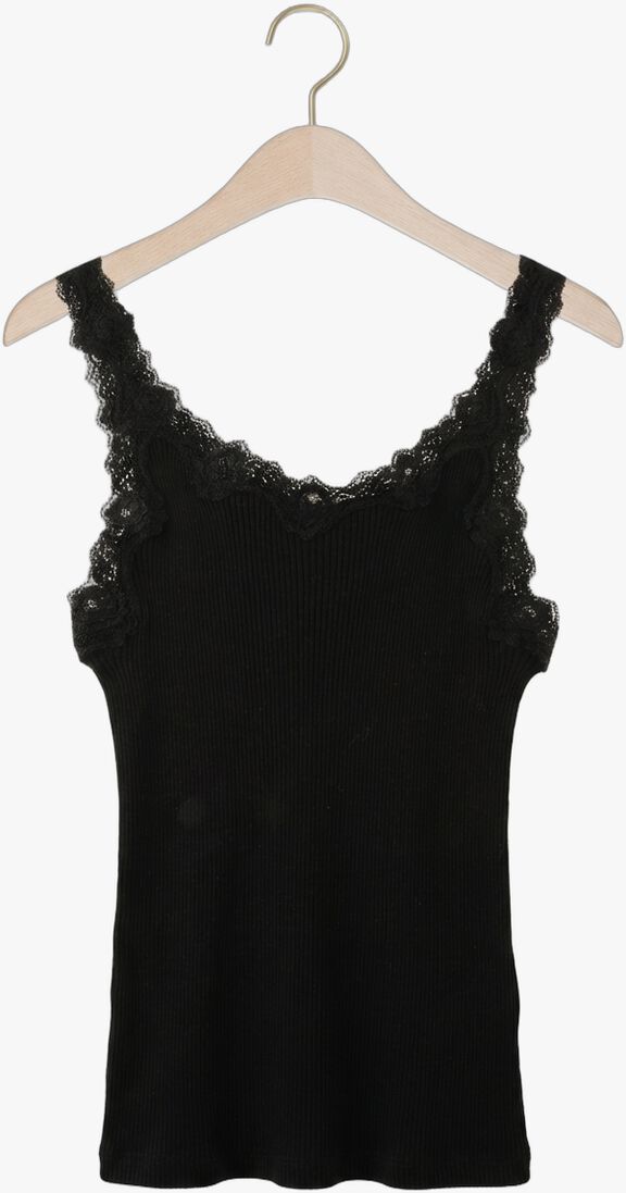 zwarte rosemunde top babette deep back silk top