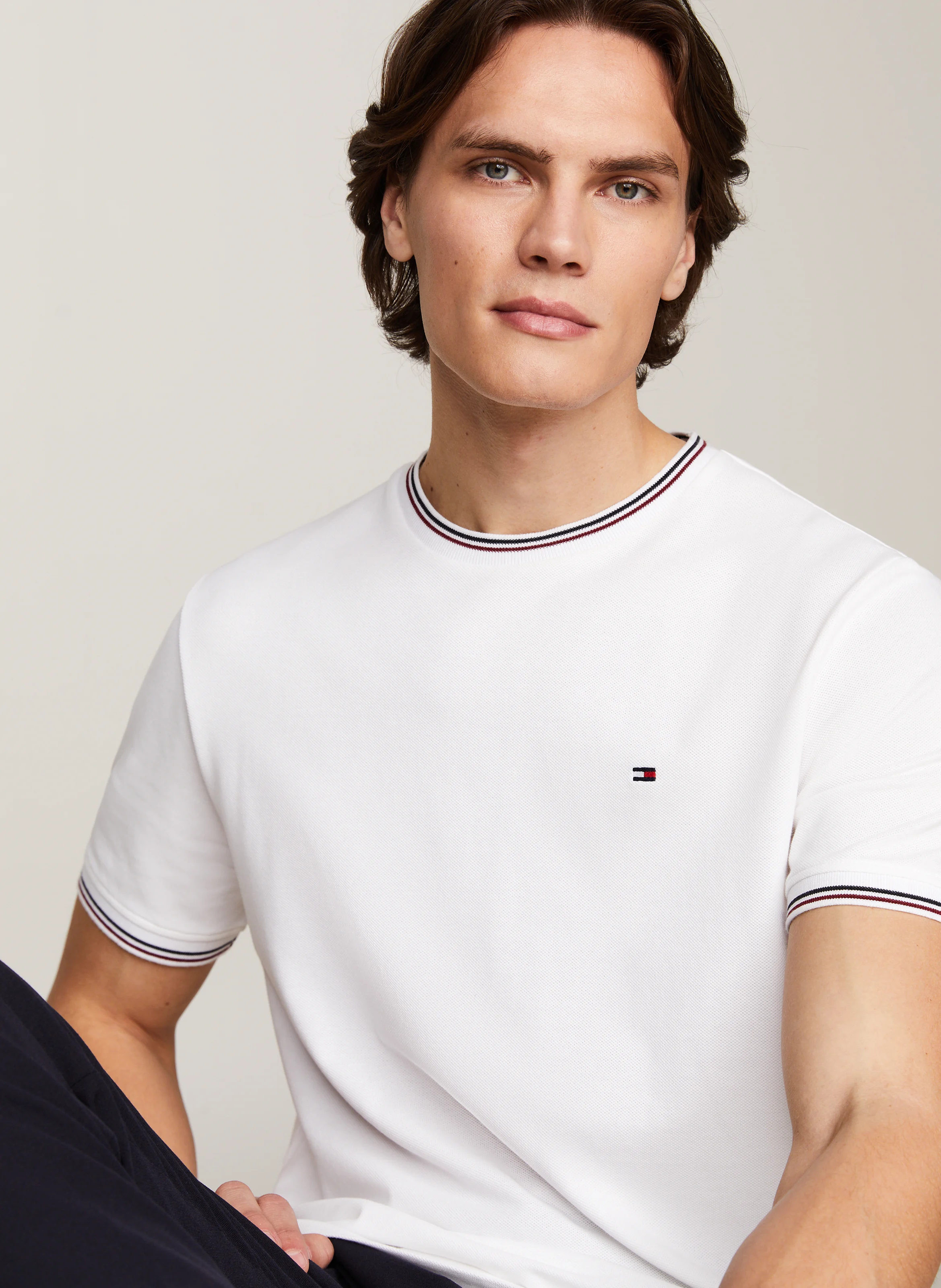 Tee-shirt col rond en coton organique | Blanc