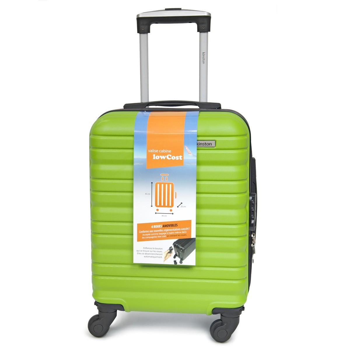VALISE CABINE KINSTON VERTE 50X36X20CM