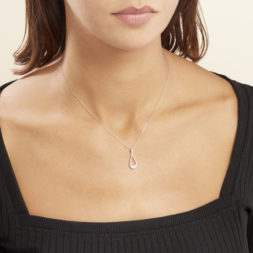 Collier Or Blanc Abilene Diamants