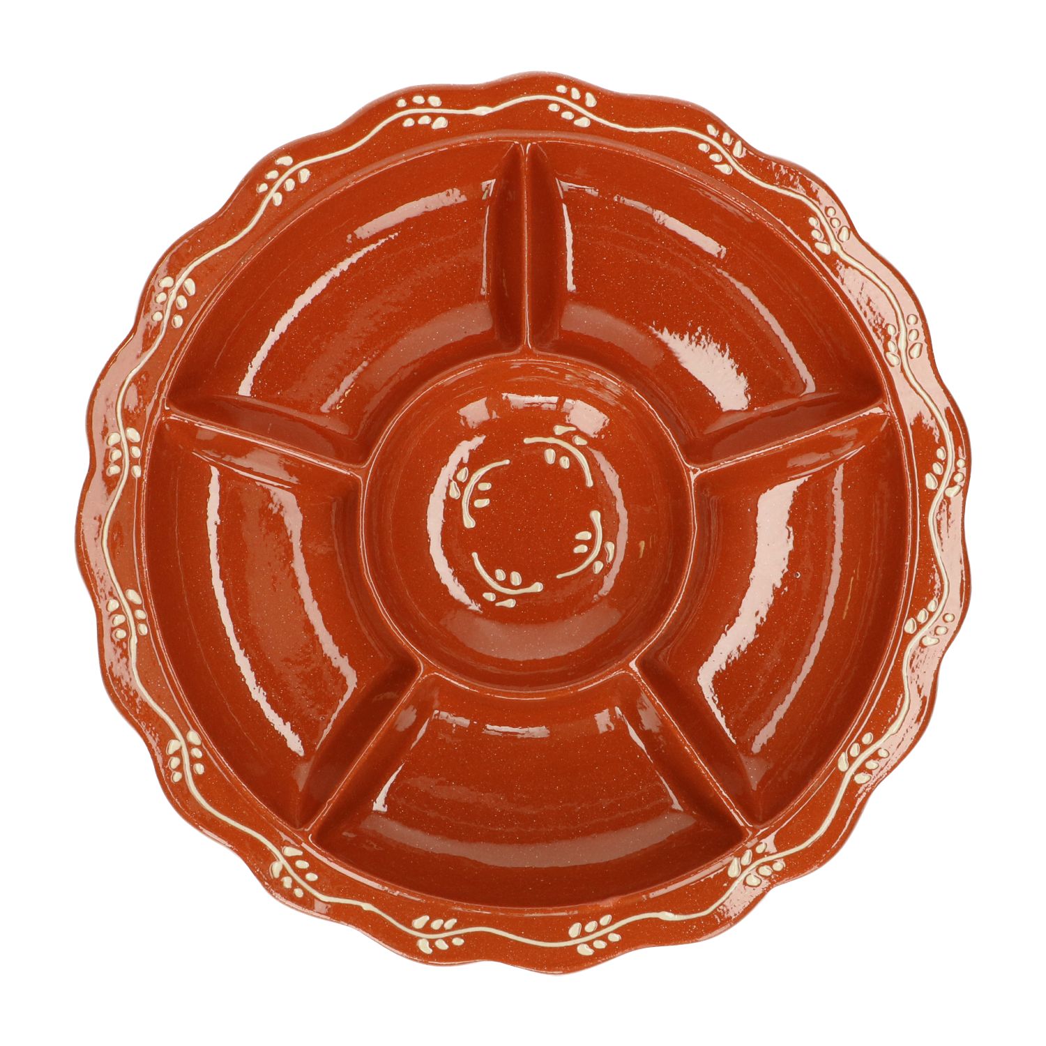 Borrelschaal met takjesslinger,terracotta, Ø 30 cm