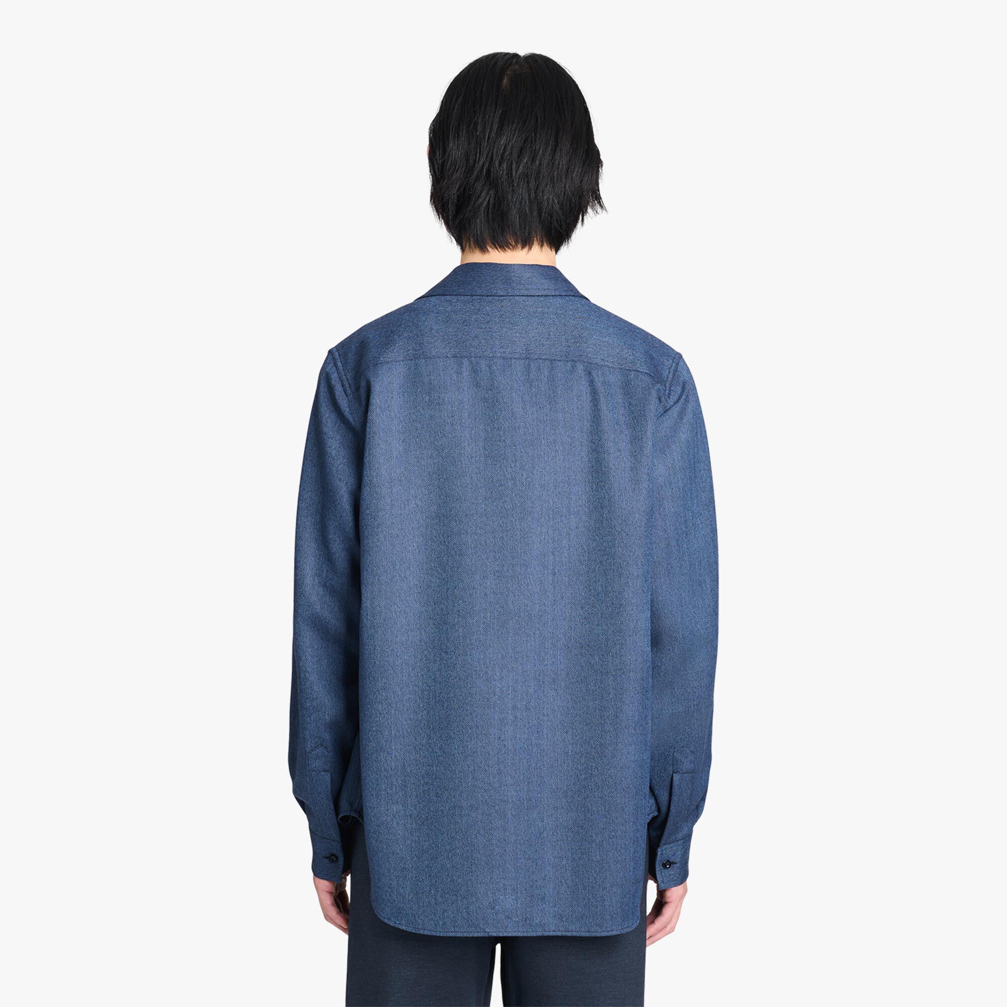 Chemise À Motifs Chevron Avec Poche Scritto