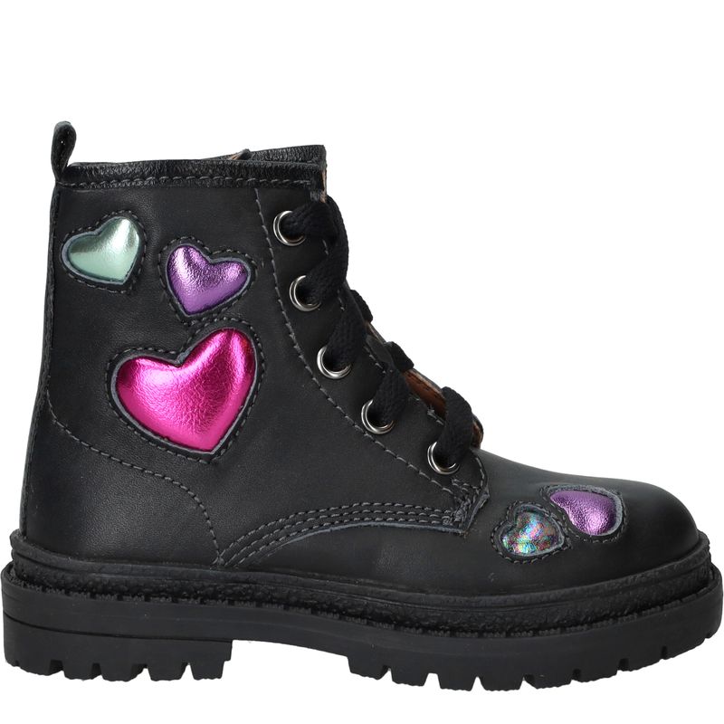 IK-KE Veterboots Zwart Meisjes