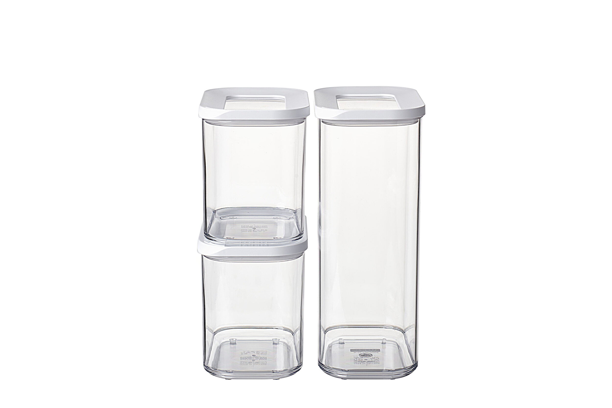 Mepal Modula 3-delige set rechthoekige bewaardozen - White