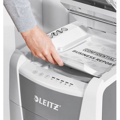 Leitz IQ AutoFeed Office 150 P4 - destructeur de documents coupe croisée - 150 feuilles - Corbeille 44 litres