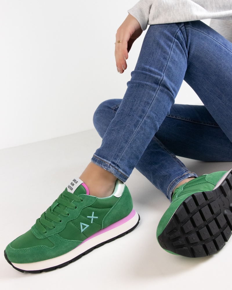Sun 68 Ally Solid Nylon Lage sneakers  - groen