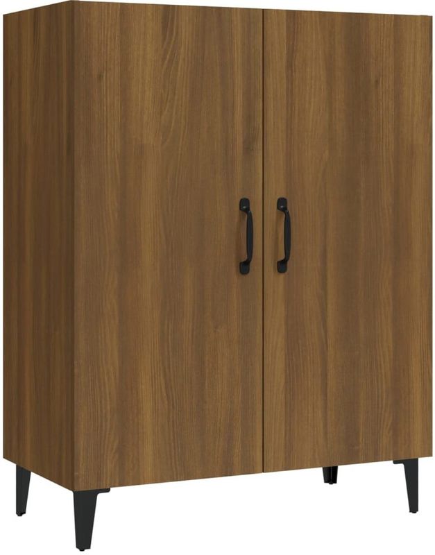 Dressoir - Bruineiken - Bewerkt Hout - 2 Deuren