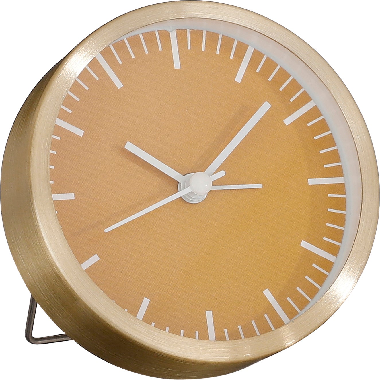 Mica Decorations wekker bruin/goud Cadby D 9 H 9 cm