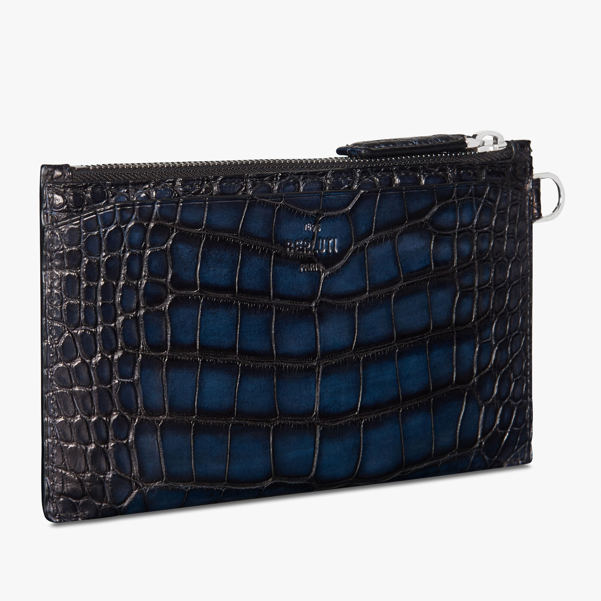 Porte-Cartes Facade Epure Grand Modèle En Cuir D'Alligator