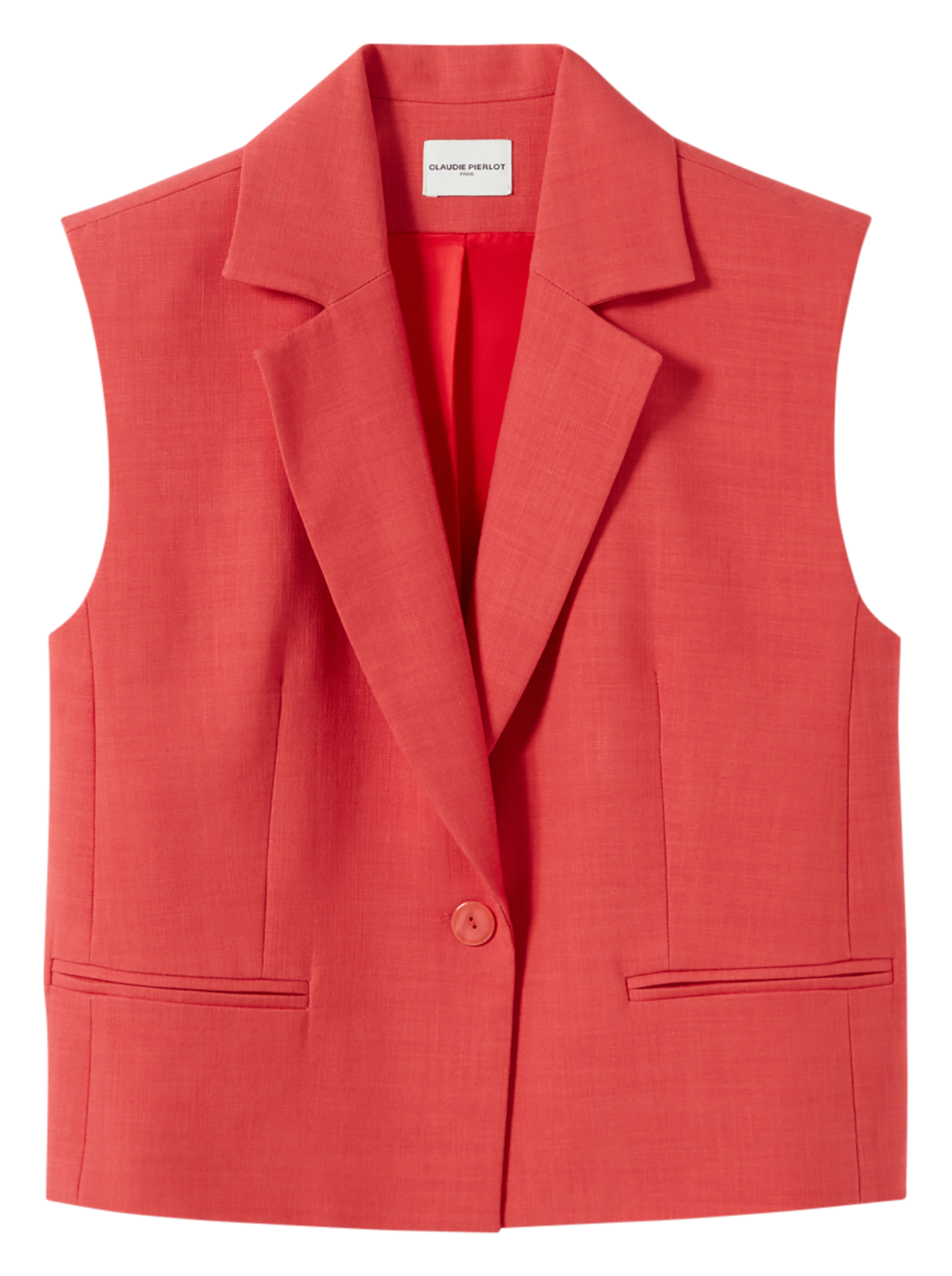 Blazer sans manches| Rouge