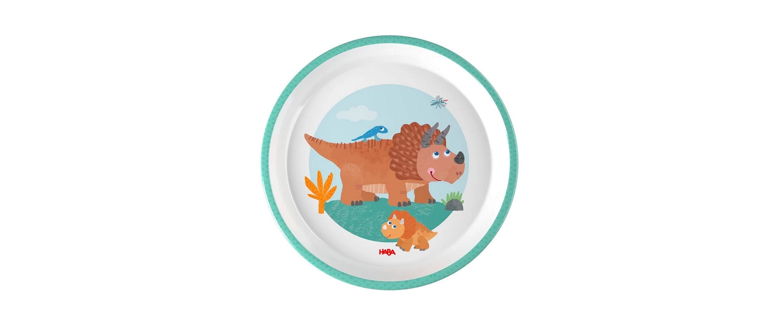 Kinderteller Dino MehrfarbigKinderteller mit Motiv