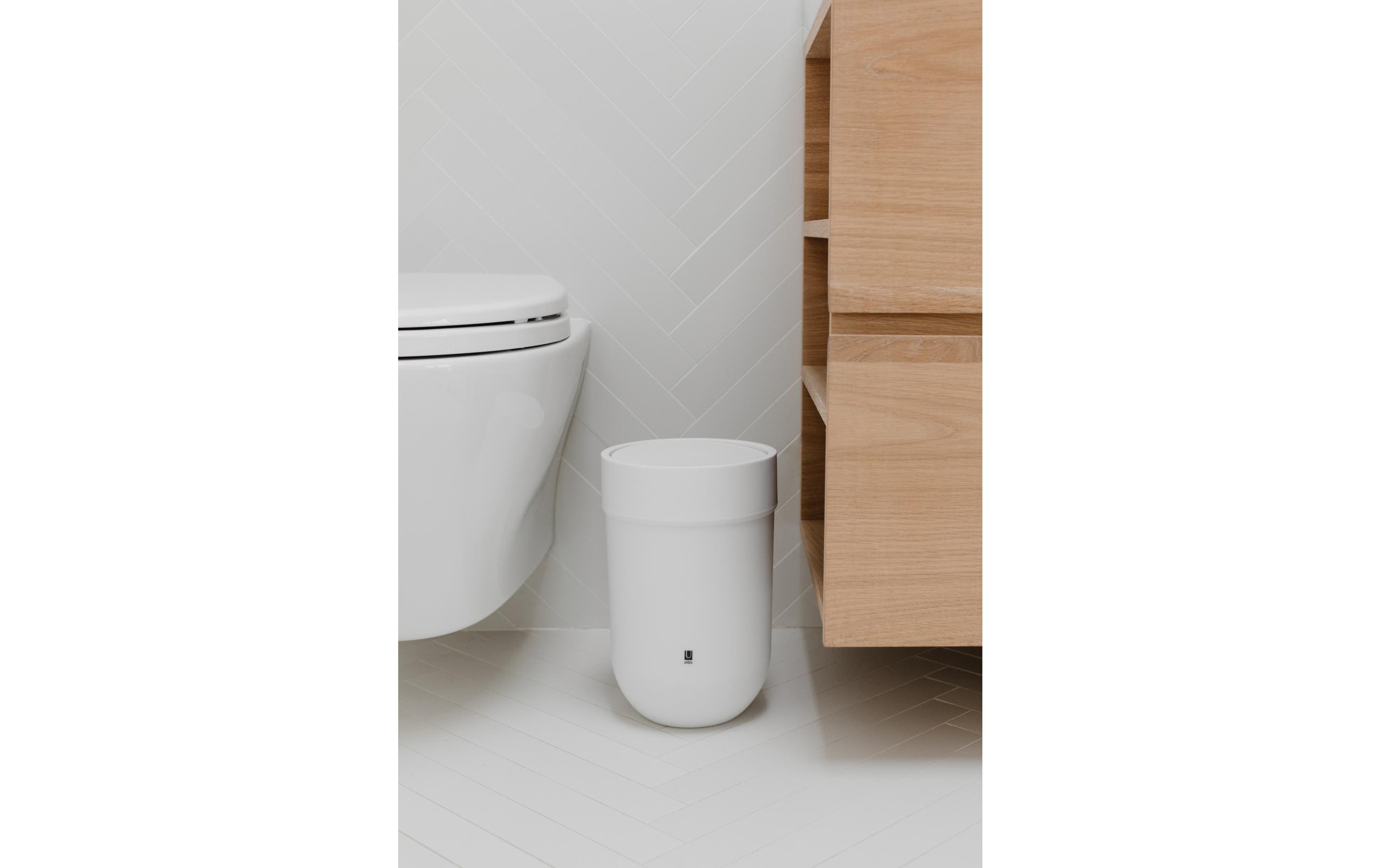 Kosmetikeimer Touch 6 l mit Schwingdeckel, WeissBadezimmer Eimer
