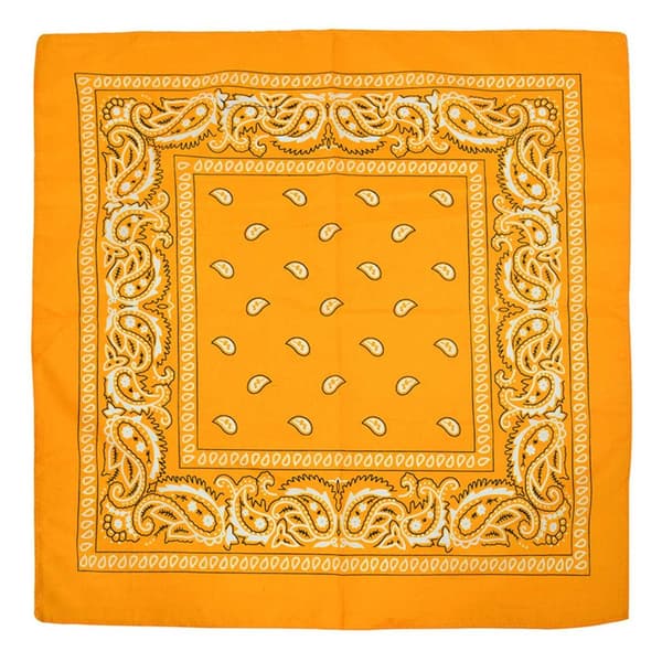 Bandana skjerf sjal snus klut paisley mønster lys oransje