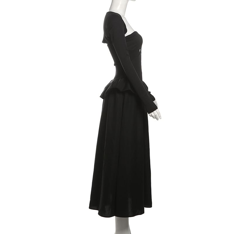 Sugarcoat - Set: Strapless Cross Panel Maxi A-lijn jurk + Shrug