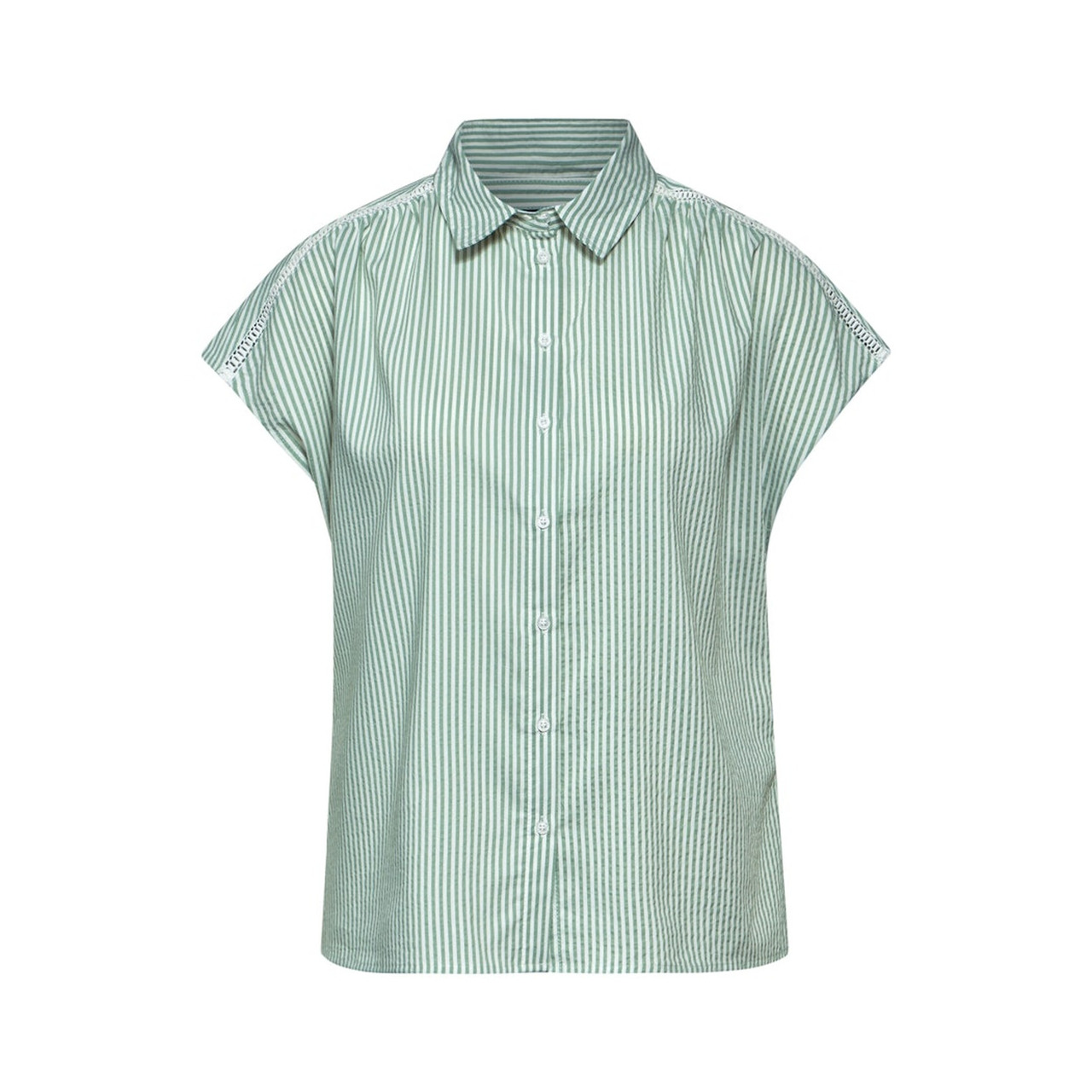 Street One LTD QR striped shirtcollar blo