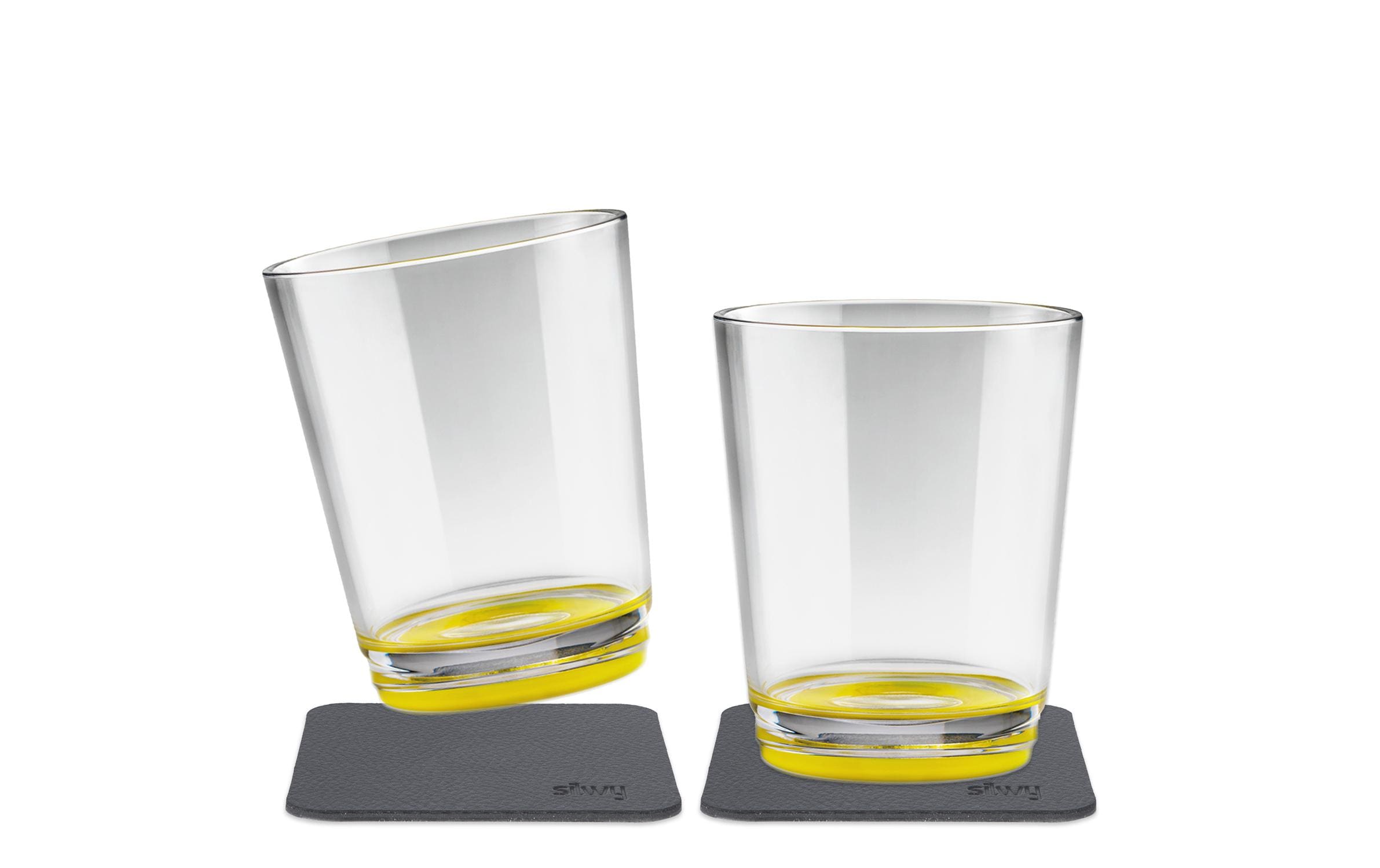 Outdoor-Becher Oh Yellow 2er-Set magnetischMagnet Trinkglas-Set mit Magnet-Pads