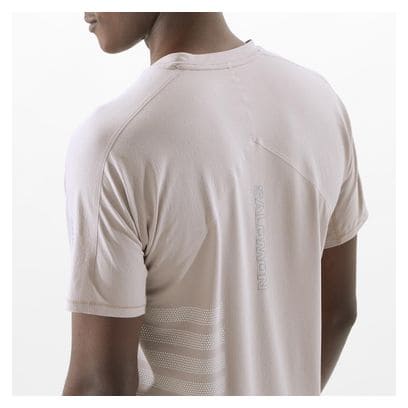 Maillot manches courtes Salomon Sense Aero Graphic Beige/Blanc Homme