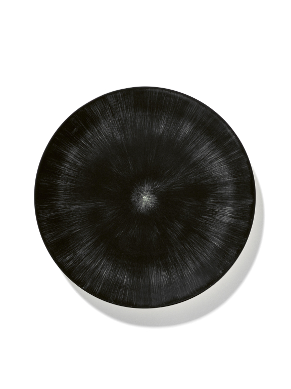 Serax Dé tableware by Ann Demeulemeester dinerbord Ø24 set van 2 White/Black 4