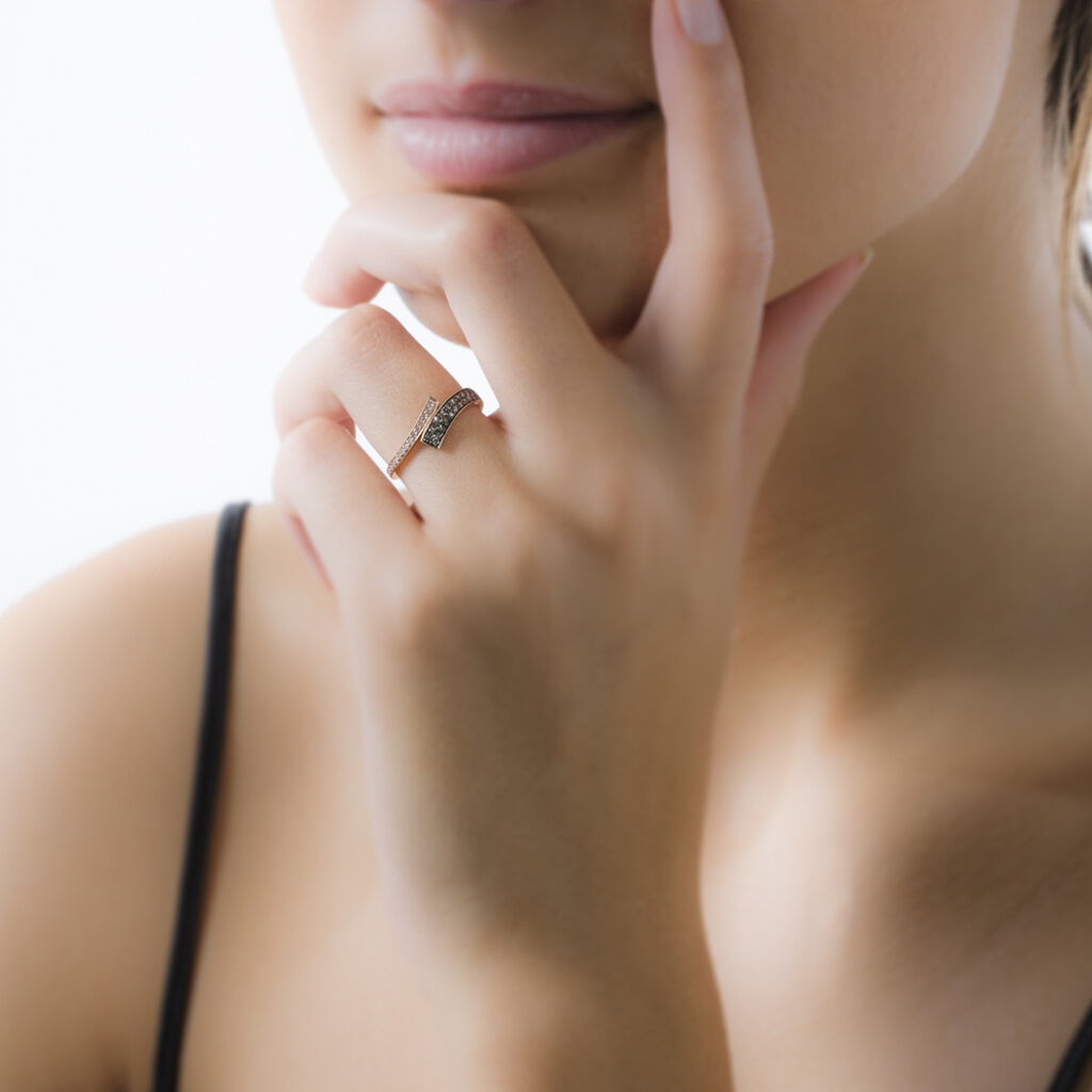 Bague Amelie Or Rose Rubis Et Diamant