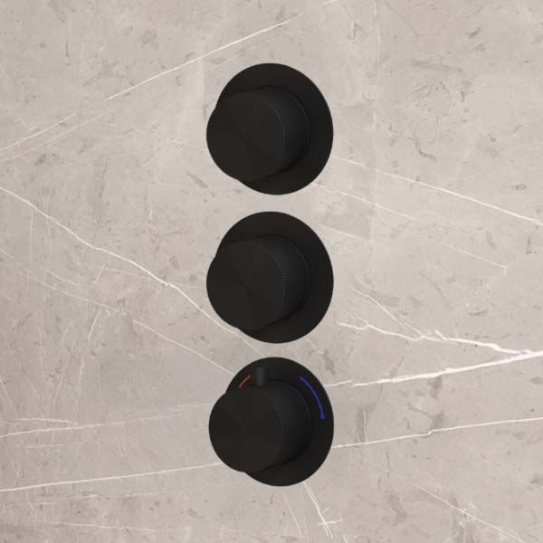 Best Design High End Nero complete 2-wegs inbouwthermostaat zwart mat