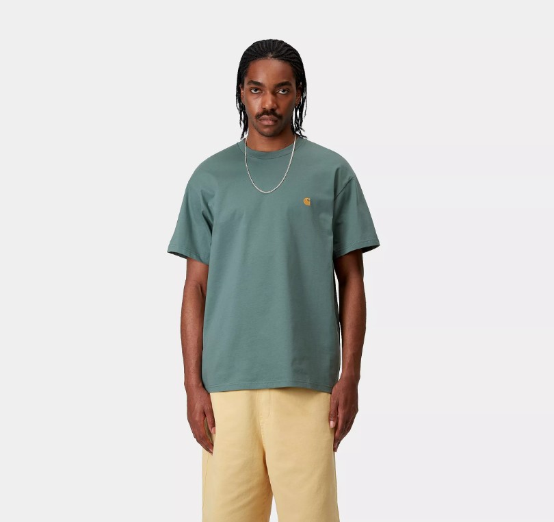 Carhartt WIP SS Chase T-Shirt White / Gold