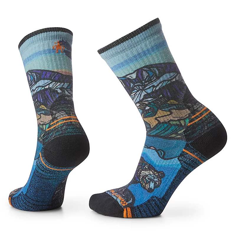 Women's Hike Light Cushion Icy Range Print Crew Socks Multi Color