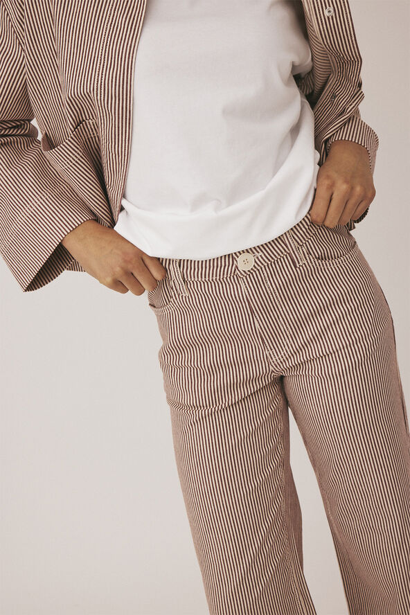 Magasin du Nord Collection Trille 2G Bordeaux / white stripe